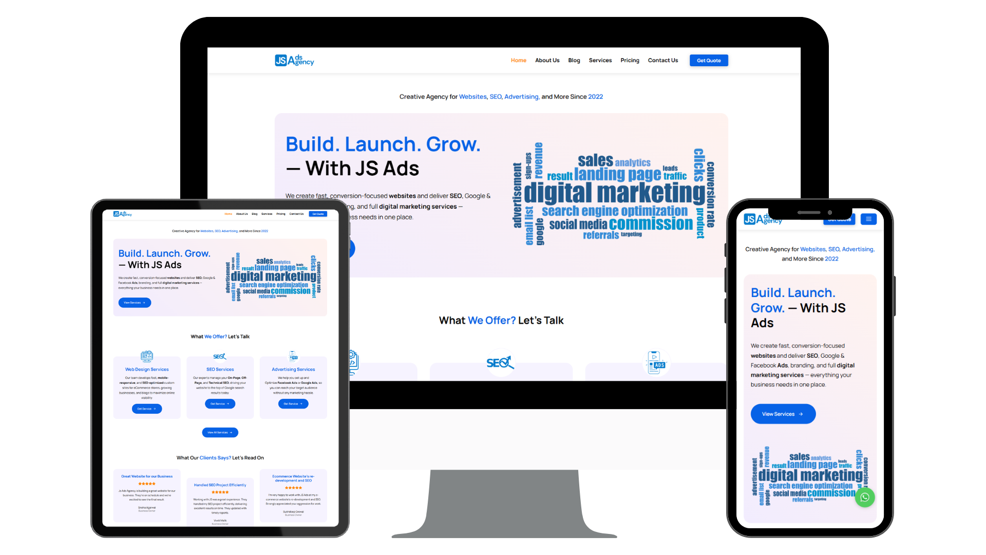 Sidhu Solutions 20 JS ADS Agency — Agency Website